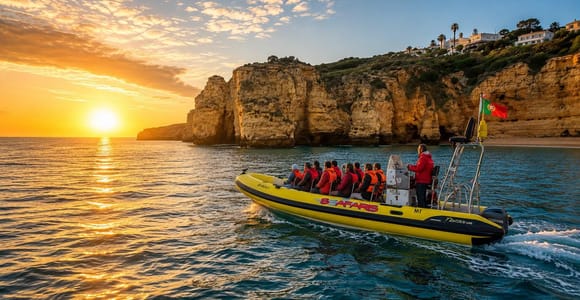 Lagos: Amanecer en la cueva de Benagil: una mañana mágica.