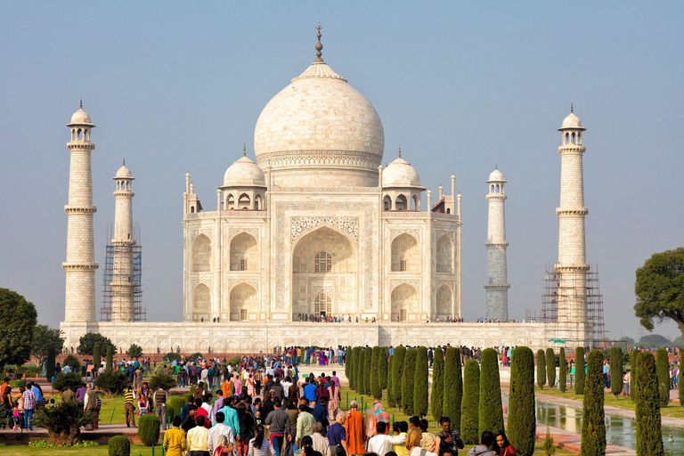 De Délhi: passeio de trem pelo Taj Mahal, Agra e safári de pássarosCarro particular com ar-condicionado, trem, guia, taxas de entrada e hotel 5 estrelas