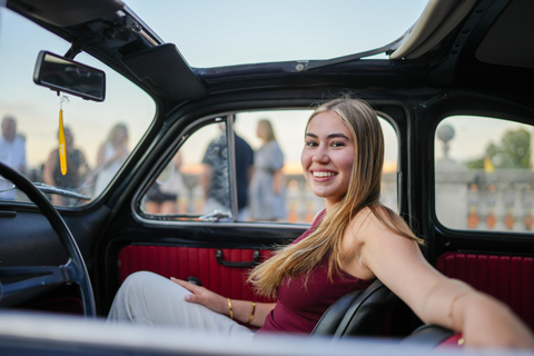 Timeless Rome: A Journey in Fiat 500 or Convertible Fiat 500 Shared Vintage Convertible Fiat 500 experience