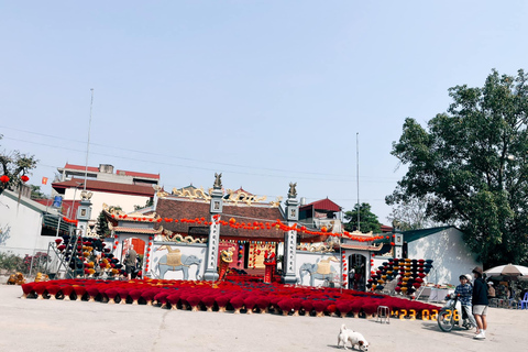 Hanoi: Incense Village, Conical Hat, Lacquer Art-SMALL GROUP PRIVATE Half Day- Incense Village- Hat Village- Train Street