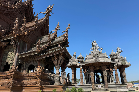 Pattaya: Sanctuary of Truth, Floating Market & Sunset Cafe