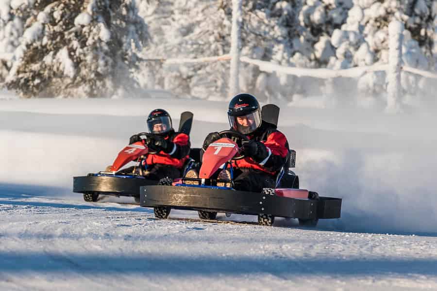 Ruka: Ice-Karting Rennen. Foto: GetYourGuide Ruka: Ice-Karting Rennen. Foto: GetYourGuide
