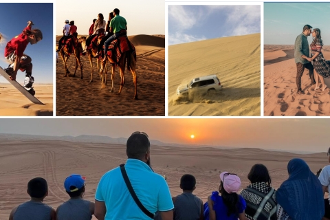 Private Sunset Desert Safari Camel Ride And SandBoarding Private Sunset Desert Safari Camel Ride And SandBoarding