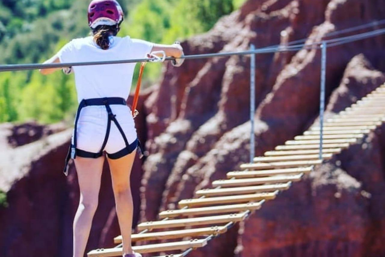 Zipline- och frukostupplevelse i AtlasbergenMarrakech, Atlasbergen Zipline- och frukosttur i Atlasbergen