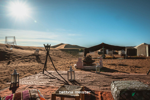 From Marrakech: 2-Day Zagora Desert Tour Camel & Luxury Camp Shared Tour With Luxury Camp