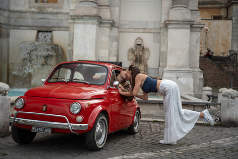 Rome : Visite guidée de la Fiat 500 avec photographeVisite privée