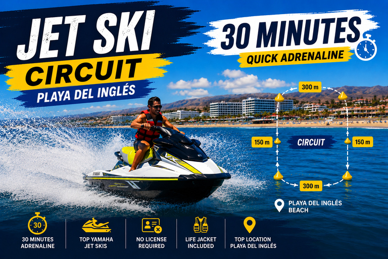 Gran Canaria: Jet Ski Circuit Experience in Playa del Inglés Gran Canaria: Playa del Inglés Jet Ski Experience 15min
