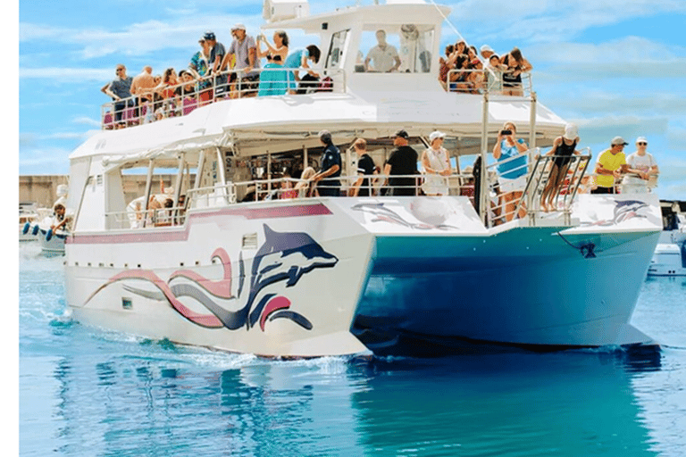 Malta: Comino Catamaran Cruise with Blue & Crystal Lagoon Morning or afternoon Half day cruise with 2 swimming stops