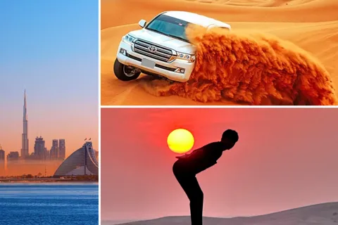 Visite de la ville de Dubaï et safari dans le désert : formule combinée d'une journée complète