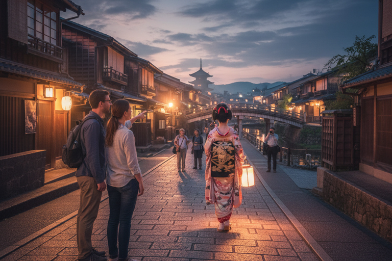 Quioto: Passeio noturno a pé por Gion com tradições de gueixasQuioto: passeio noturno a pé por Gion com tradições de gueixas