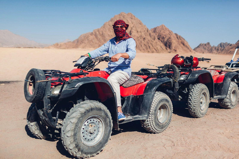 Hurghada: Desert Quad Bike, ATV with BBQ and TransferSunset BBQ: Desert Quad Bike, ATV with BBQ &amp; Transfer