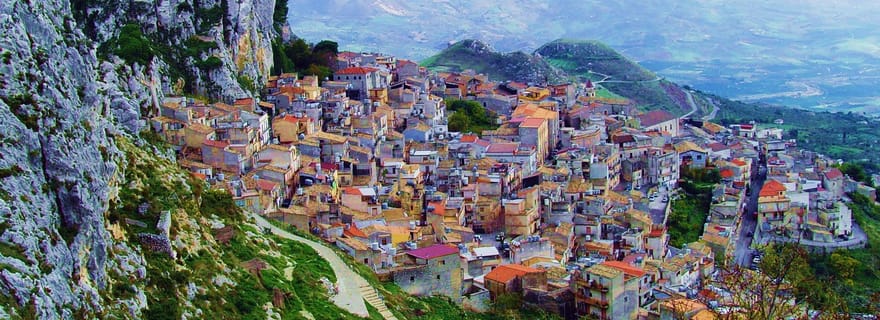 Randonnée à cheval à Caltabellotta et brunch avec un berger