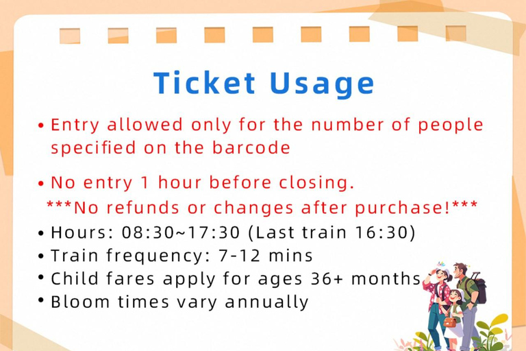 Corée, mont Hallasan, parc Echoland, train forestier et billet d&#039;entréeCorée, parc Echoland du mont Hallasan, train forestier et billet d&#039;entrée