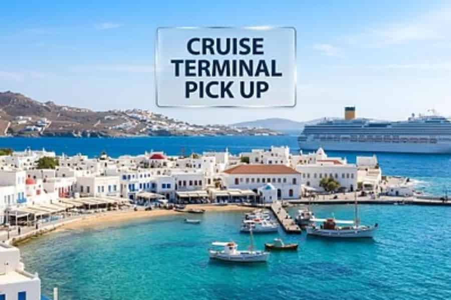 Kleine Gruppe Mykonos-Spaziergang mit Abholung am Kreuzfahrtterminal. Foto: GetYourGuide Kleine Gruppe Mykonos-Spaziergang mit Abholung am Kreuzfahrtterminal. Foto: GetYourGuide