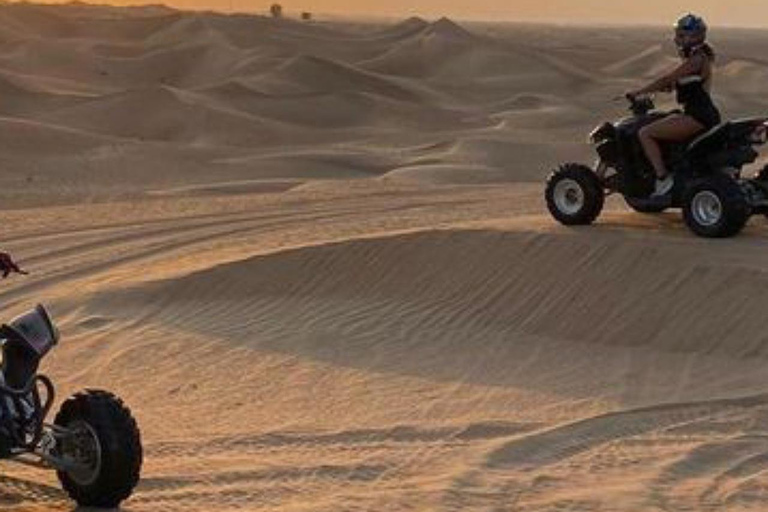 From Marrakesh: Dinner &amp; Quade Bike, Sunset in Desert Agafay