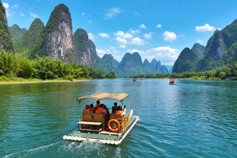 Yangshuo: Li River Bamboo Raft Tickets with Route Options Yangdi to Xingping: Full Scenic One-Way Route