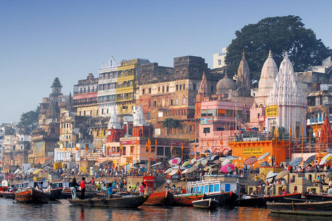 Pernoita em Varanasi Ganga Aarti, passeio de barco com Sarnath Tour