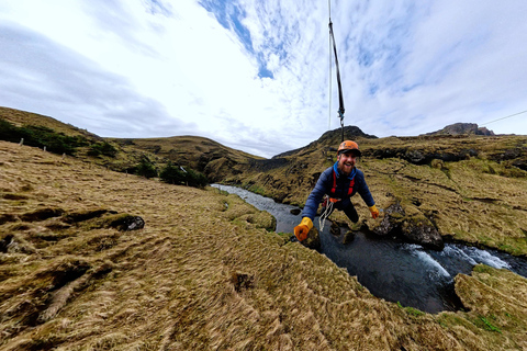 Vík: Zipline Adventure over Canyons and Waterfalls