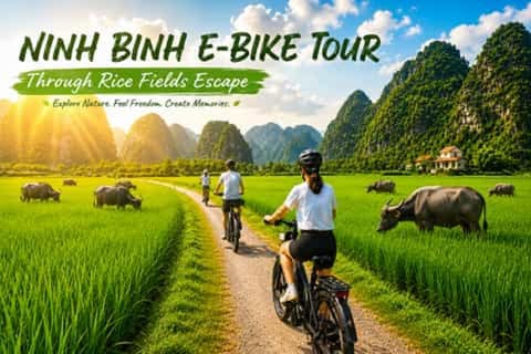 Ninh Binh: E-Bike Tour, Tam Coc, Embroidery & Cooking Class - Image 2
