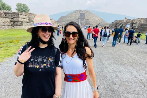 Mexico-Stad: Teotihuacan, Basilica de Guadalupe en TlatelolcoPiramides de Teotihuacan en Basilica de Guadalupe Privado