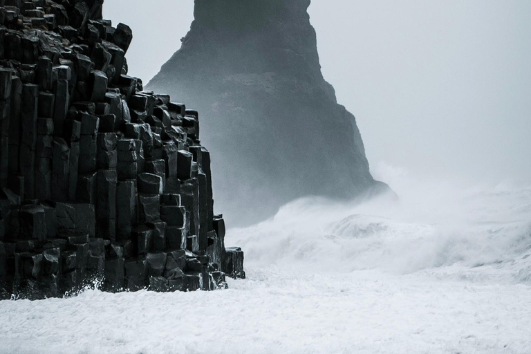 South Coast of Iceland. Black beach, glaсier, waterfalls...