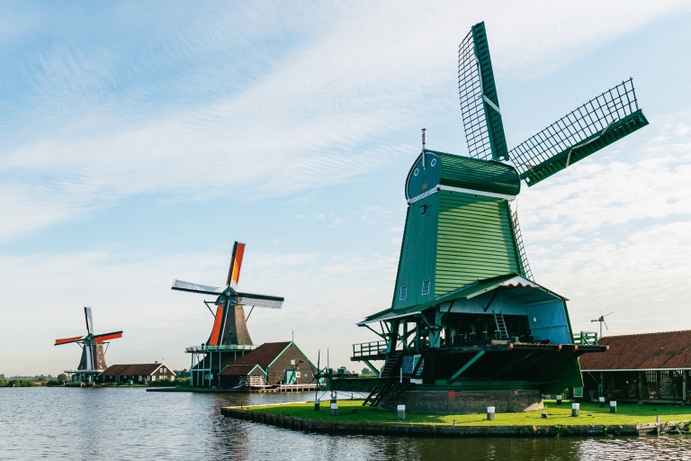 Vanuit Amsterdam: dagexcursie Zaanse Schans, Edam & MarkenTour in het Engels Rondvaart door de grachten in Amsterdam