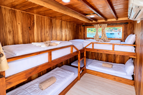 3D Komodo Sailing & Land Tour 12 Stops Single Bed & Hotel 3-Day Shared Cabin, Single Bed No Land Tour No Park Fee