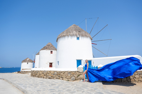 Mykonos: Vliegende jurk fotoshoot