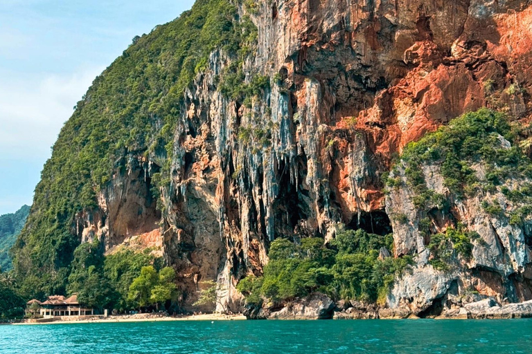 Krabi: Luxury Vintage Wooden Boat Cruise With Island Hopping Private: One day 4 Islands Tour