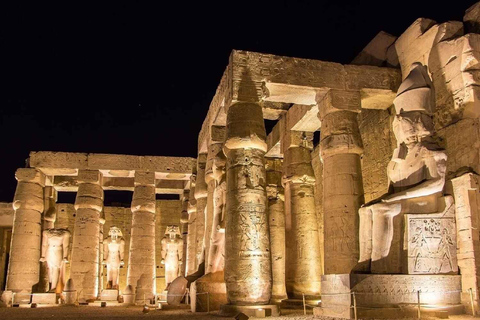 Felukenfahrt bei Sonnenuntergang, Ton- und Lichtshow im Karnak-Tempel