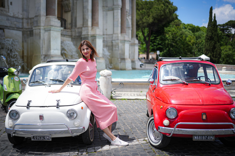 Rome : Visite guidée de la Fiat 500 avec photographeVisite privée