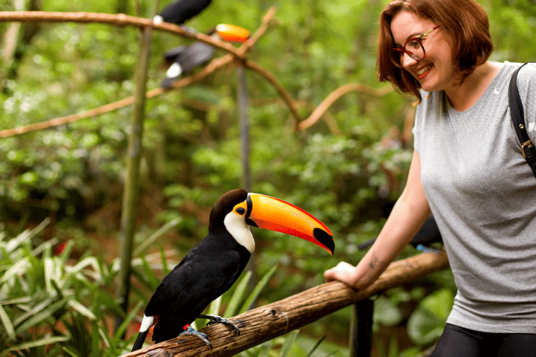 شلالات إجواسو الجانب البرازيلي، وحديقة الطيور وجولة بطائرة هليكوبترمن فوز دو إيغواسو