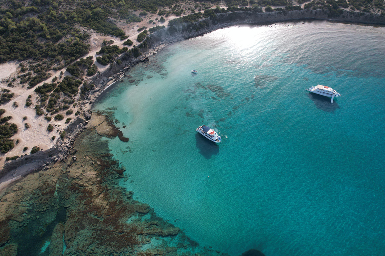 Från Paphos: Blue Lagoon Sunset Cruise med bad, BBQ och vin