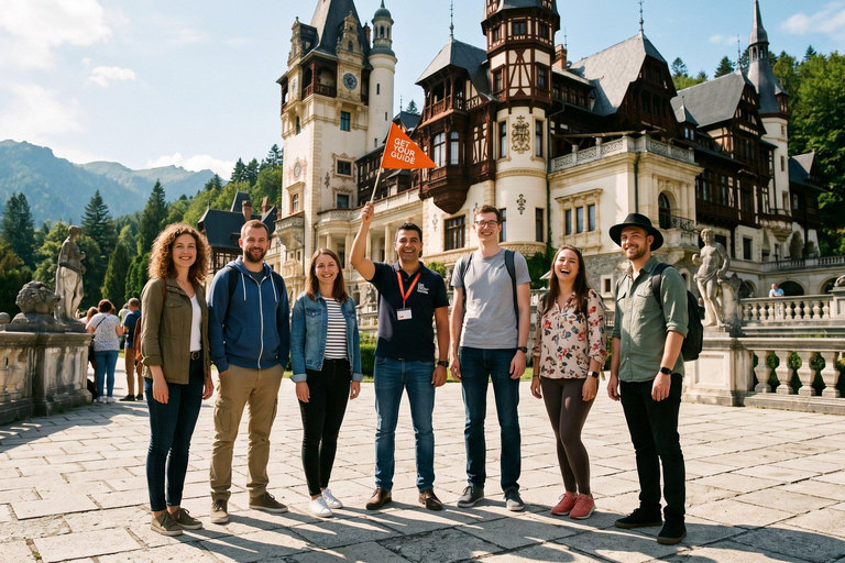 Bucharest : Peles, Bran & Wednesday Castles + Brasov Tour COACH TOUR Audio guide in 24 languages