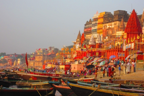 Varanasi:- Morning Varanasi Short Tour with Boat Ride Tour Guide + Roof Top Breakfast + Boat Ride + Pickup & Drop