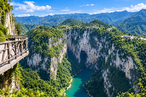 Chongqing: Yunyang Longgang Tickets & Adventure Rides Yunyang Longgang: Admission + Sightseeing Shuttle