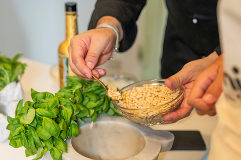 Genoa: Pesto-Making Class with Pasta and Aperitivo