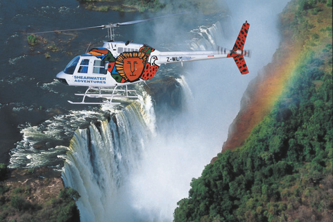 Helicopter flight over the Victoria Falls