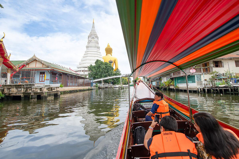 Bangkok: Big Buddha & Canal Longtail Boat Sightseeing Tour Join In Day Tour