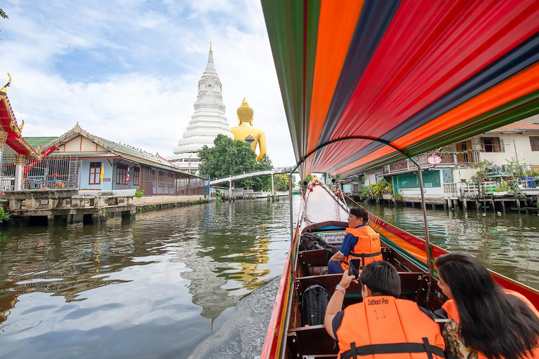 Bangkok: Big Buddha & Canal Longtail Boat Sightseeing Tour Join In Day Tour