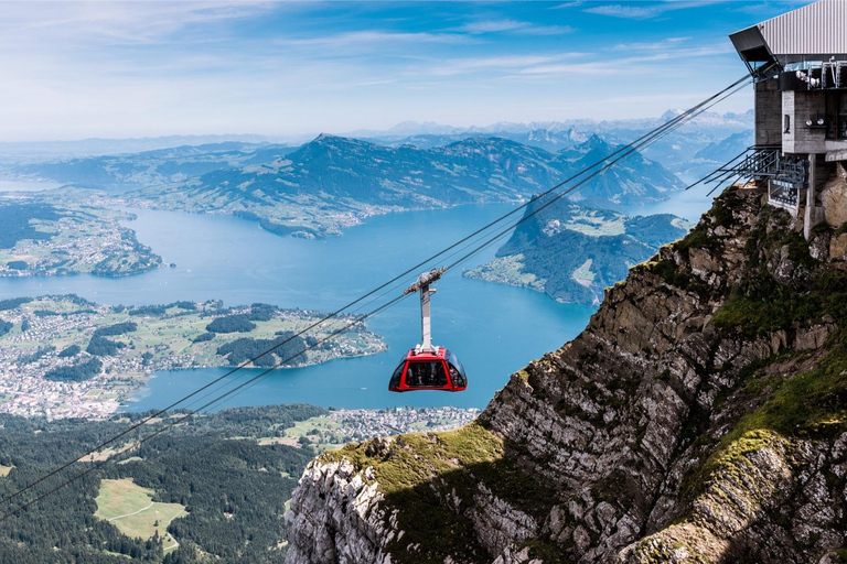 Desde Lucerna Tren autoguiado de ida y vuelta al Monte PilatusDesde Lucerna: viaje autoguiado de ida y vuelta en tren al monte Pilatus