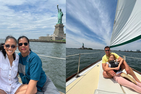NYC- PRIVATE SAILBOAT, STATUE OF LIBERTY, MANHATTAN SKYLINE DAYTIME SAILING