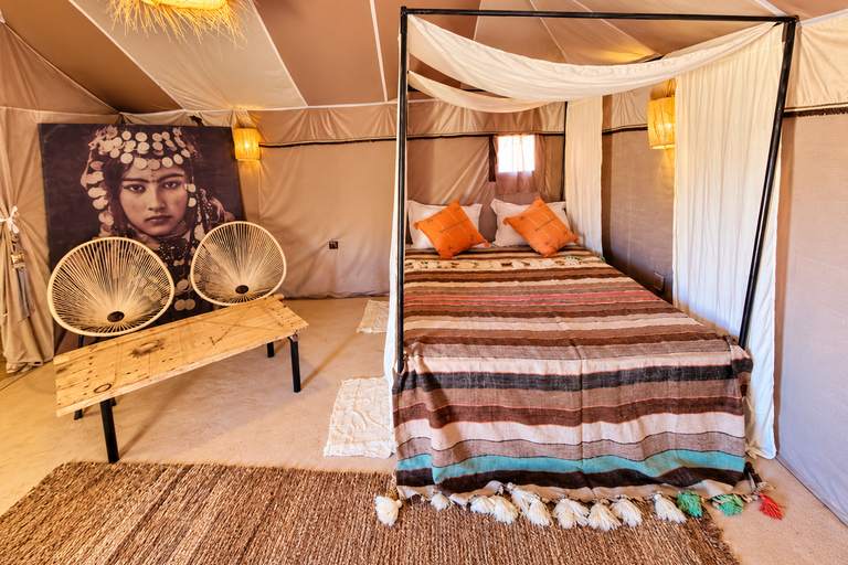Marrakech to Fes: 3-Day Sahara Desert Tour, Camel & Buggy Option 2 — Luxury Sahara Camp