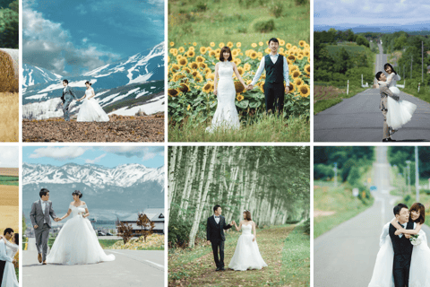 Hokkaido: Wedding Photo Tour with Snowy Landscapes & Styling