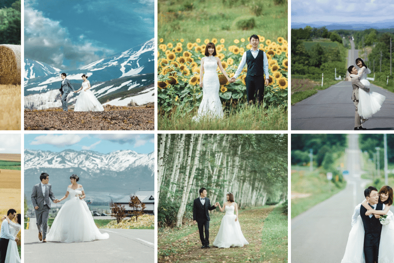 Hokkaido: Wedding Photo Tour with Snowy Landscapes & Styling