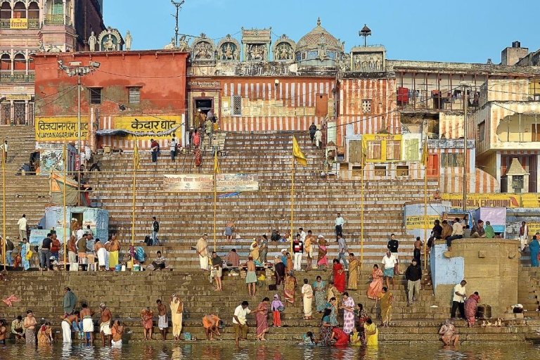 Benarés: Dasaswamedh Ghat - Ganga Arti - Kashi VishwanathCoche privado + Guía + Paseo en barco