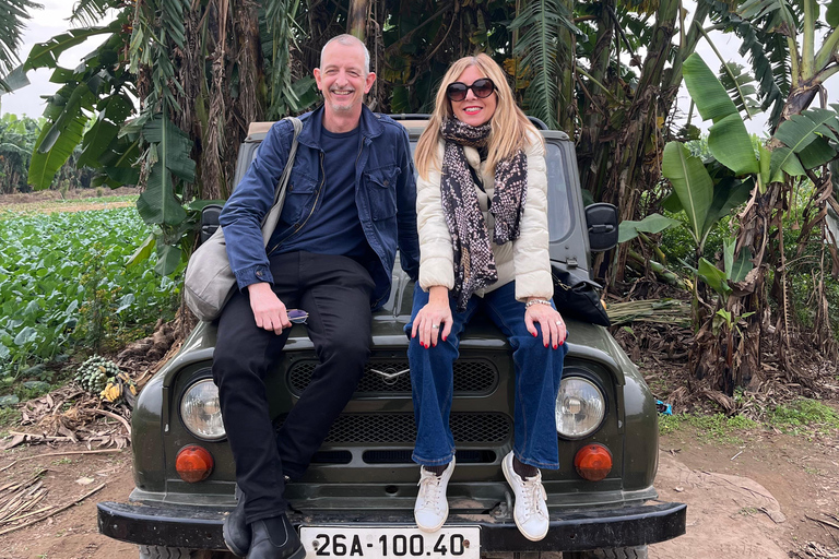 Hanoi Highlights, Train St & Hidden Gems Jeep Discovery Tour Jeep Food Tour: City highlights & Foods.