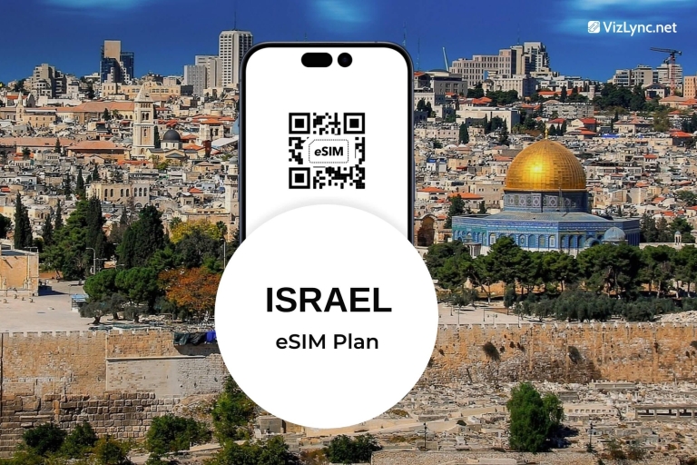 Israel Travel eSIM plan with Super fast Mobile Data Israel 10 GB for 30 Days