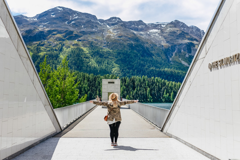 Tirano - St. Moritz : billet journalier aller-retour du train rouge de la BerninaBillet aller-retour ligne Bernina (1re classe)