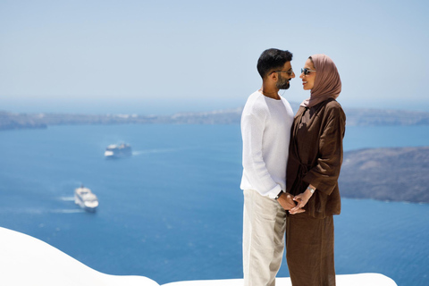 Santorini: Private Photoshoot with Dress Rental & Transfer